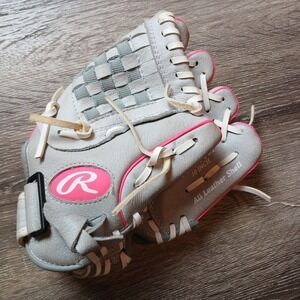 Rawlings Sure Catch Softball 10" Youth RHT Glove Pink Gray, SCSB100P-6/0 -G1